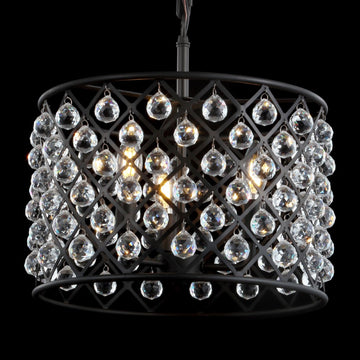 Gabrielle Crystal/Metal LED Pendant - JONATHAN Y